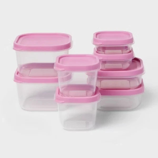 16pc (set of 8) Plastic Food Storage Container Set – Room Essentials™