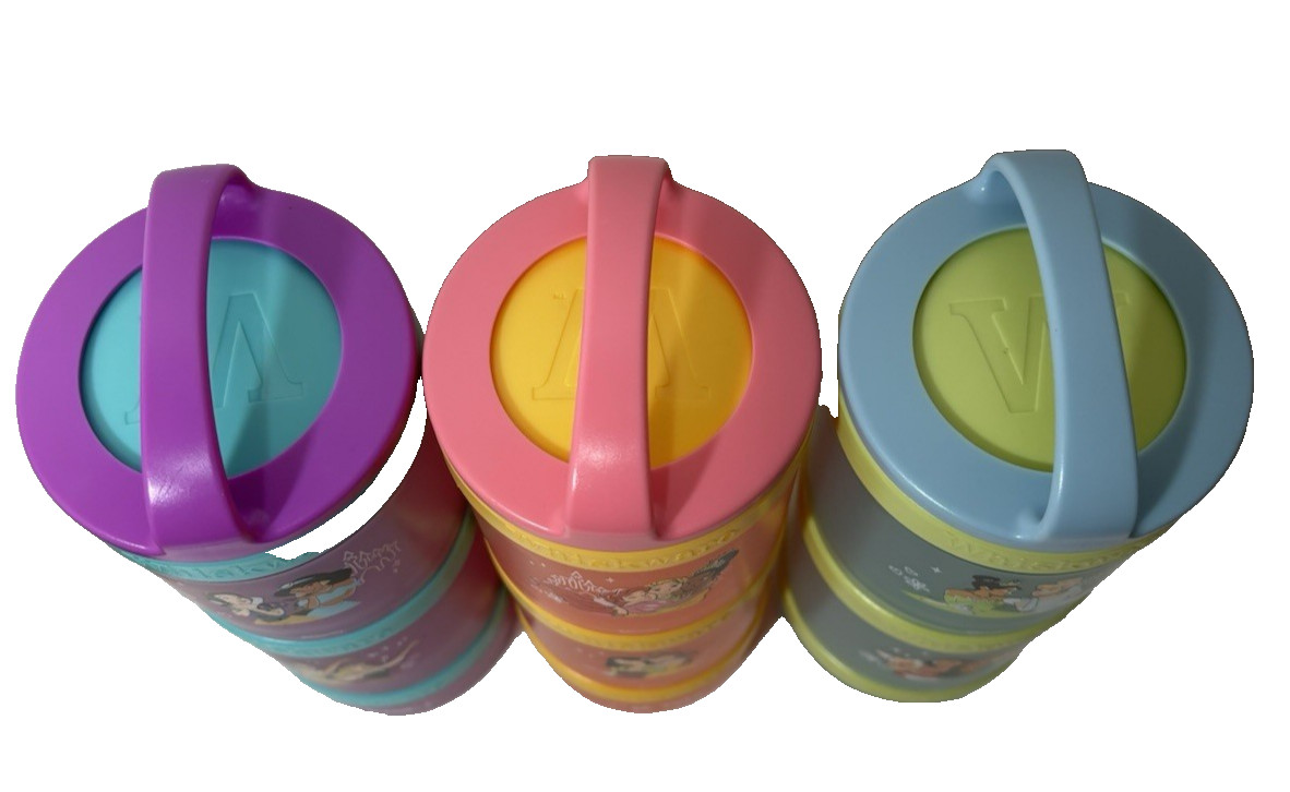 Disney Princess Whiskware Snack Pack Containers Set of 3.
