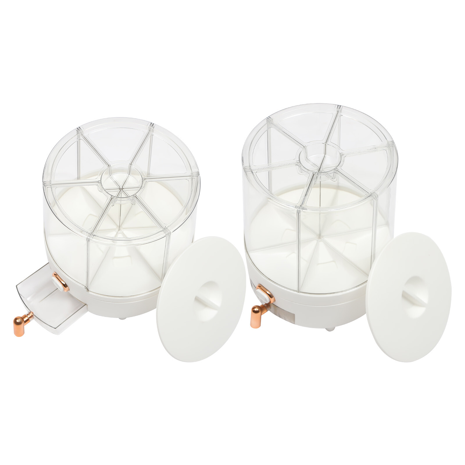 6 In 1 Rotating Dry Food Grain Rice Container Cereal Dispenser Storage Box