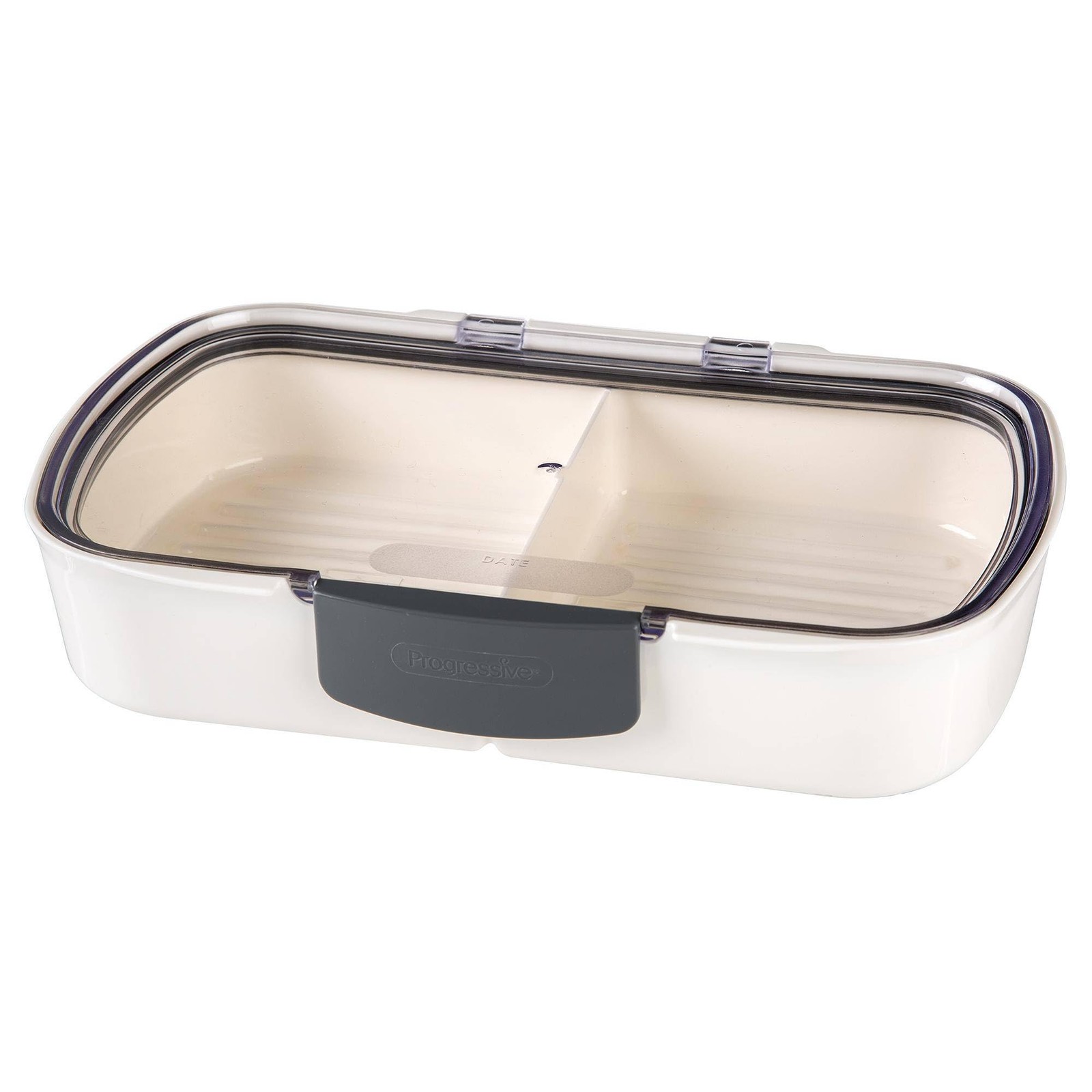 Split Deli Food Storage Container with -Tight Silicone Seal and Dry Erase Lid…