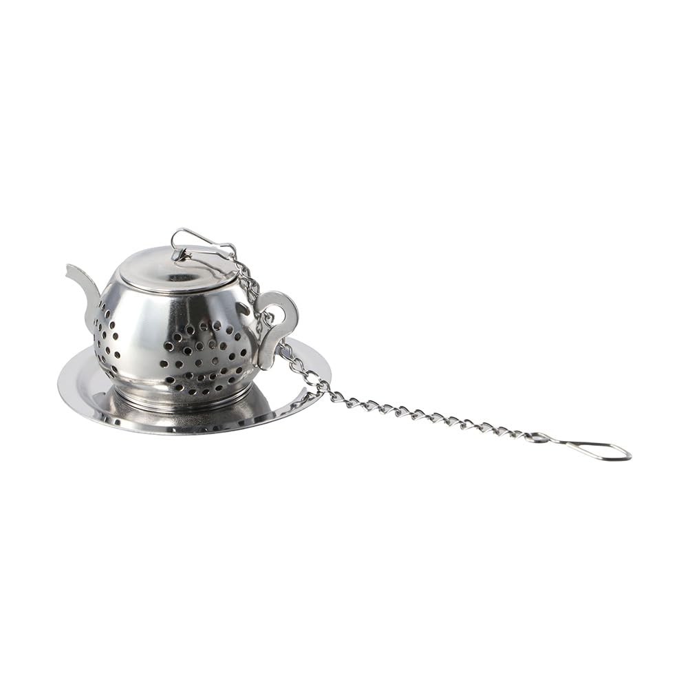 Tea Infusers for Loose Tea, 2 pack Cute Stainless Steel Teapot Shaped Silver