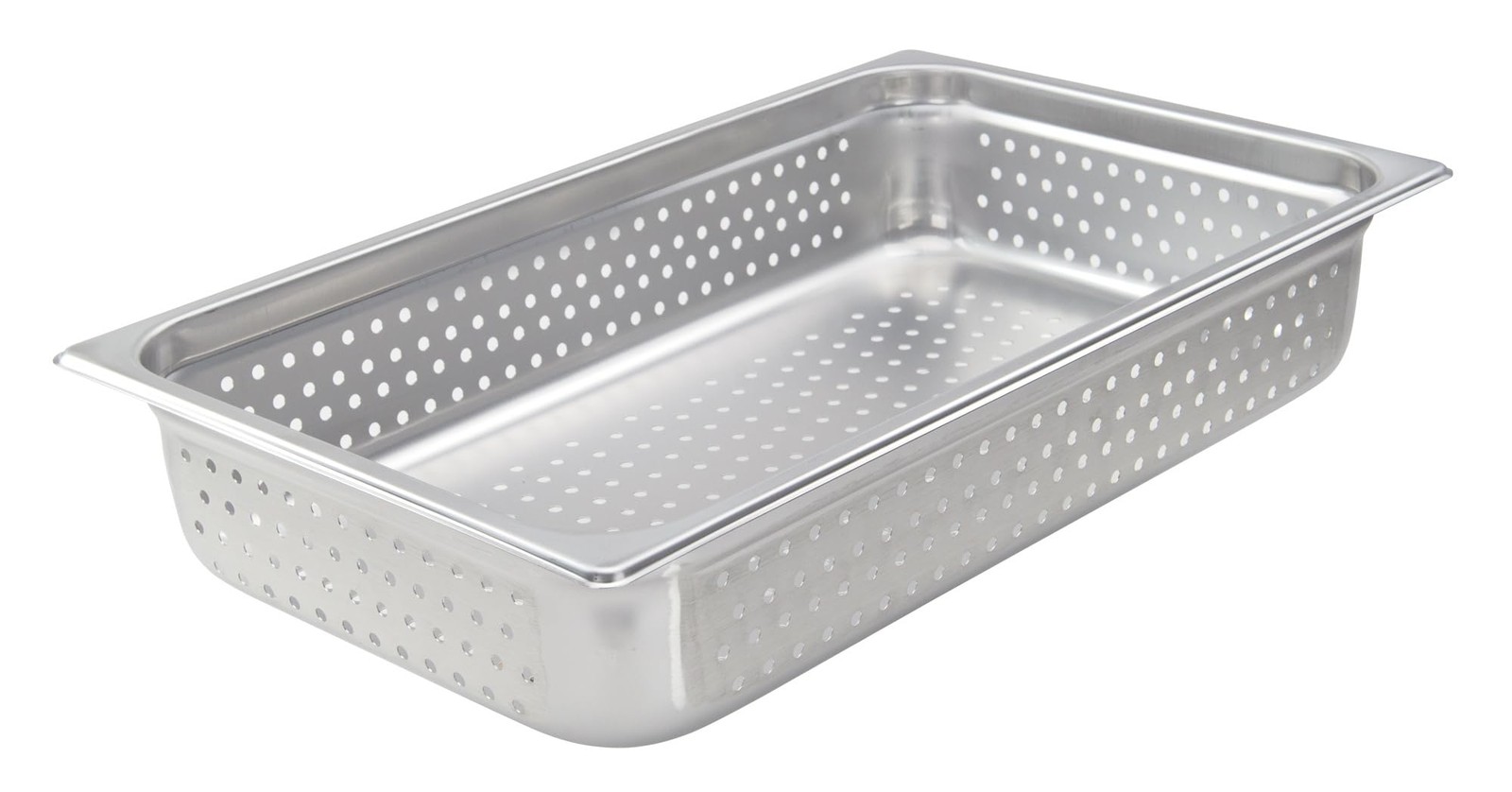 Full Size 4 Inch Deep Metal Food Pan Steam Table Perforated 22 Gauge