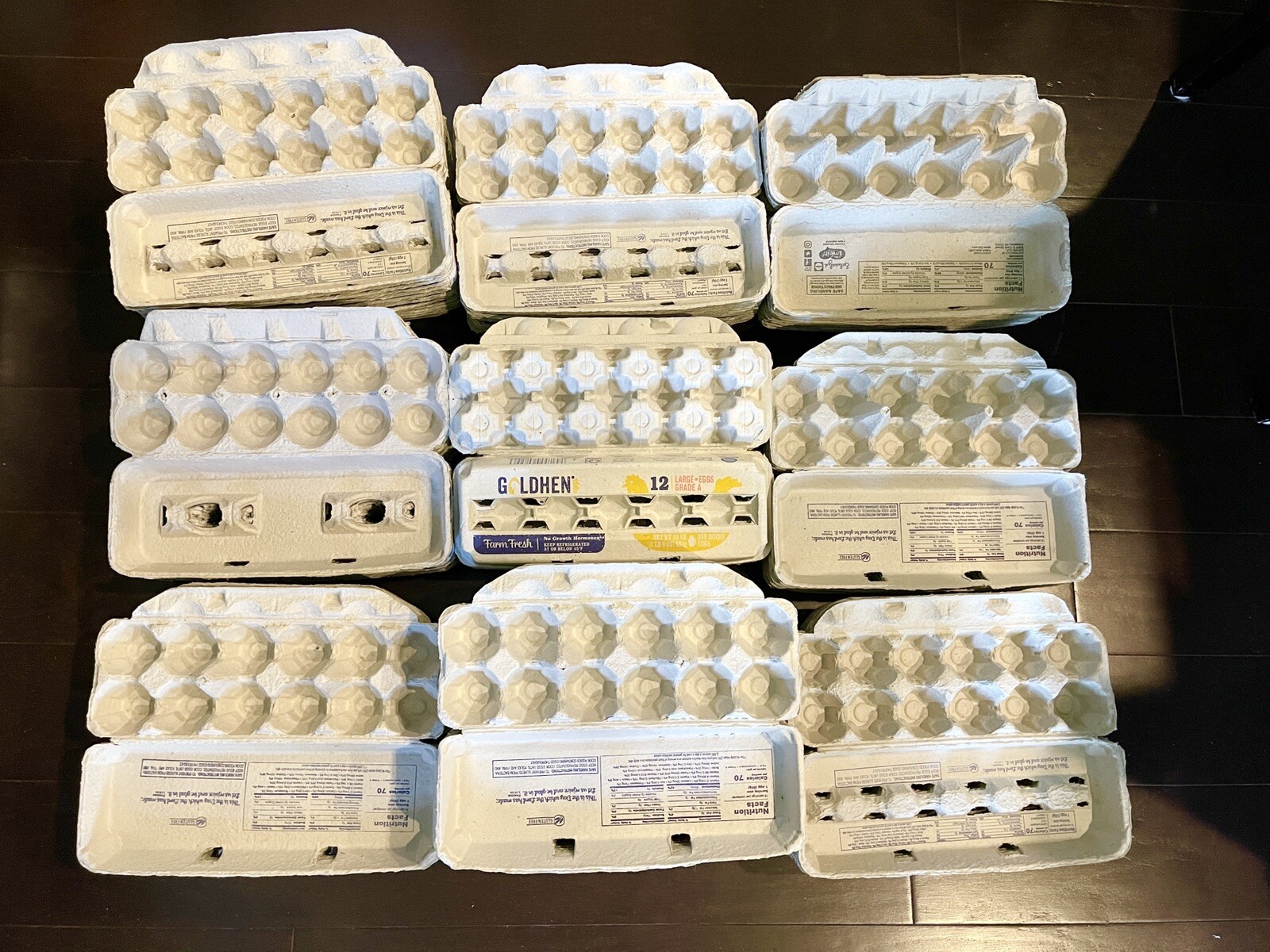 Lot of 60 Egg CASES 12-Count Dozen Carton Molded Cardboard Containers