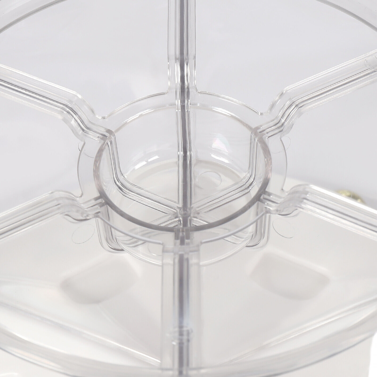 6-Grid Rotating Rice Dispenser Dry Grain Food Storage Container Tank for Kitchen