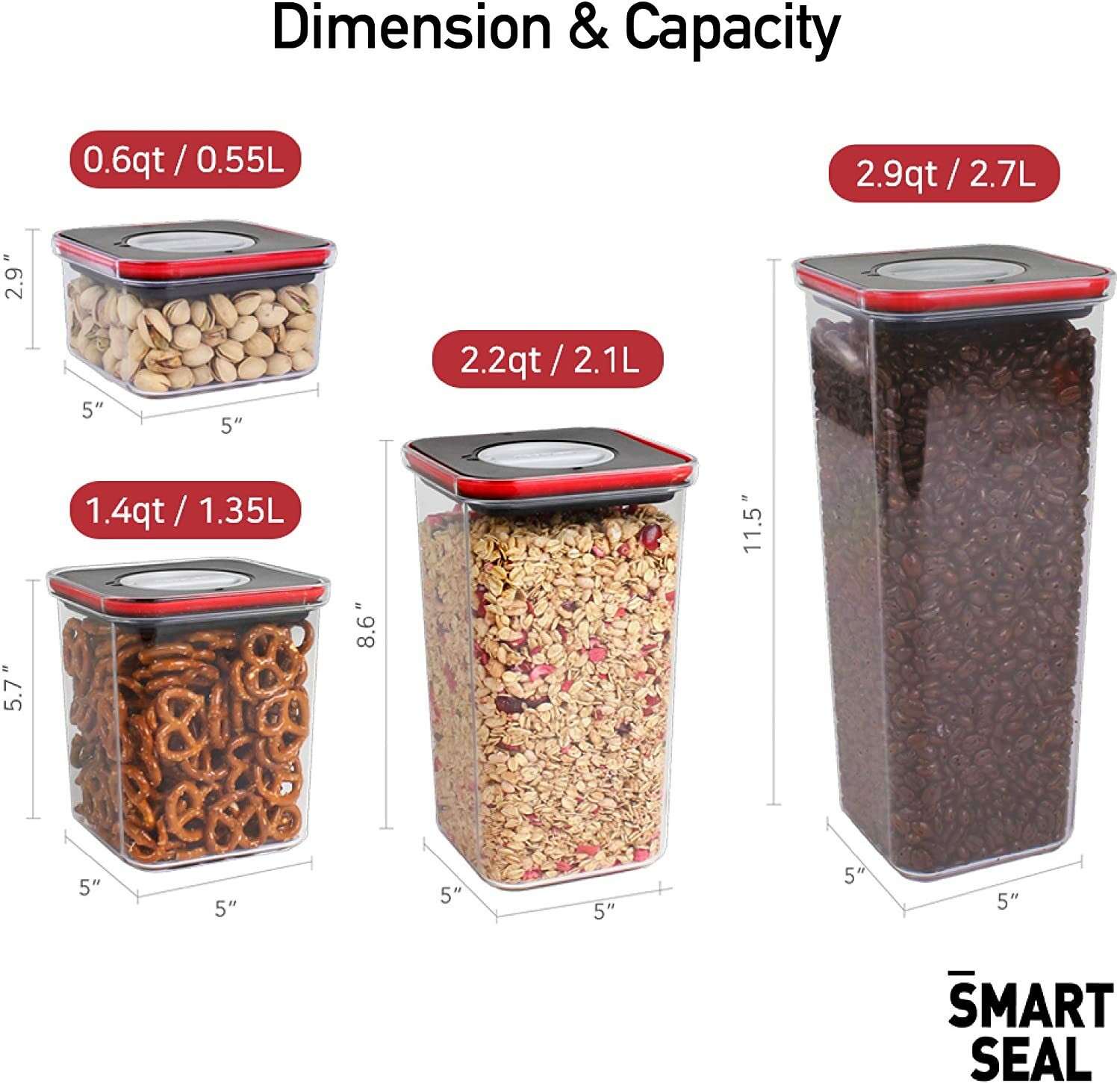 Open Box, 4 Set Neoflam Airtight Pantry Dry Food Storage Container Organizer Set