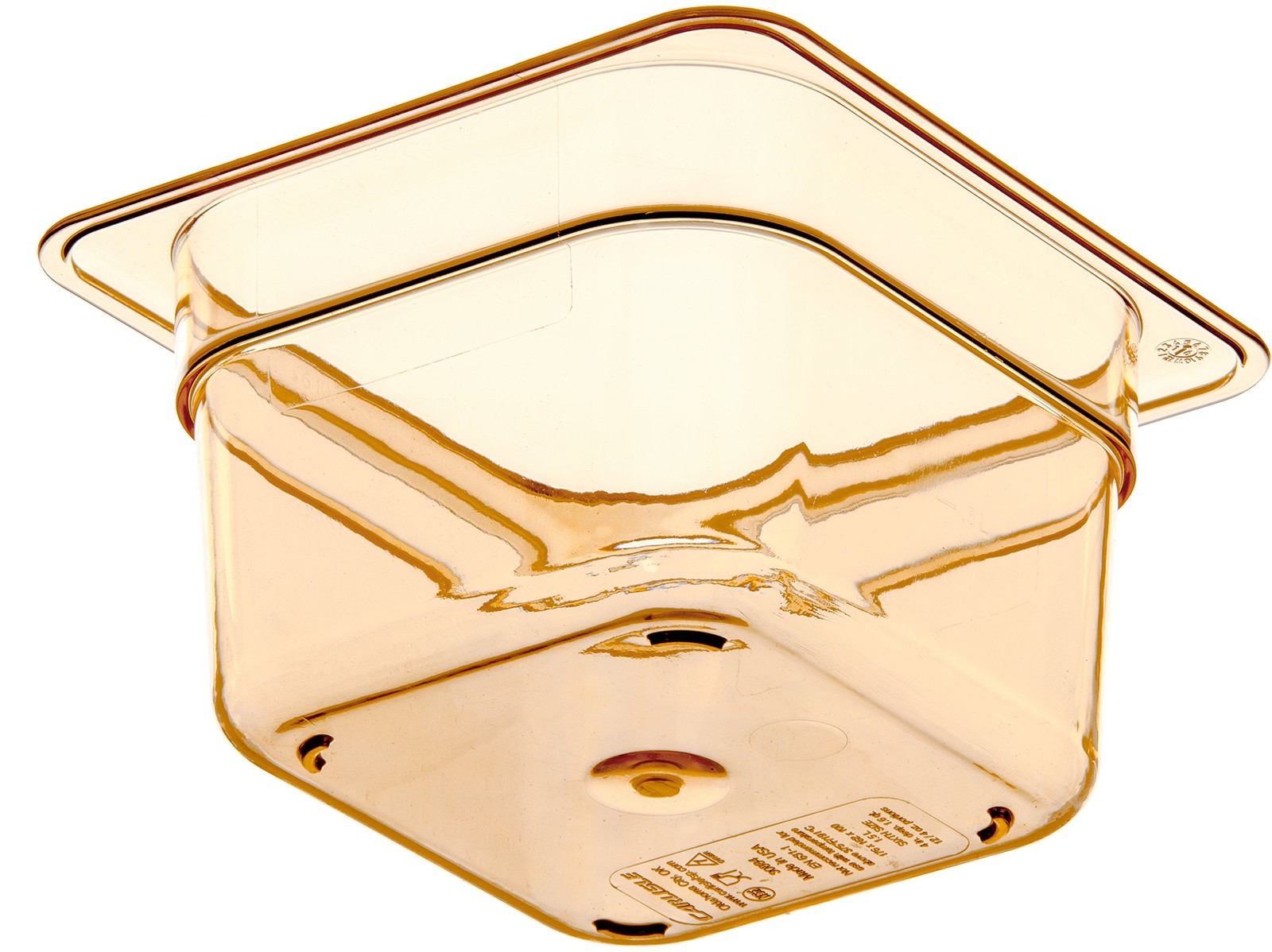 Amber Storplus 1/6 Size 4″ Deep High Heat Plastic Food Pan Steam Table Pan