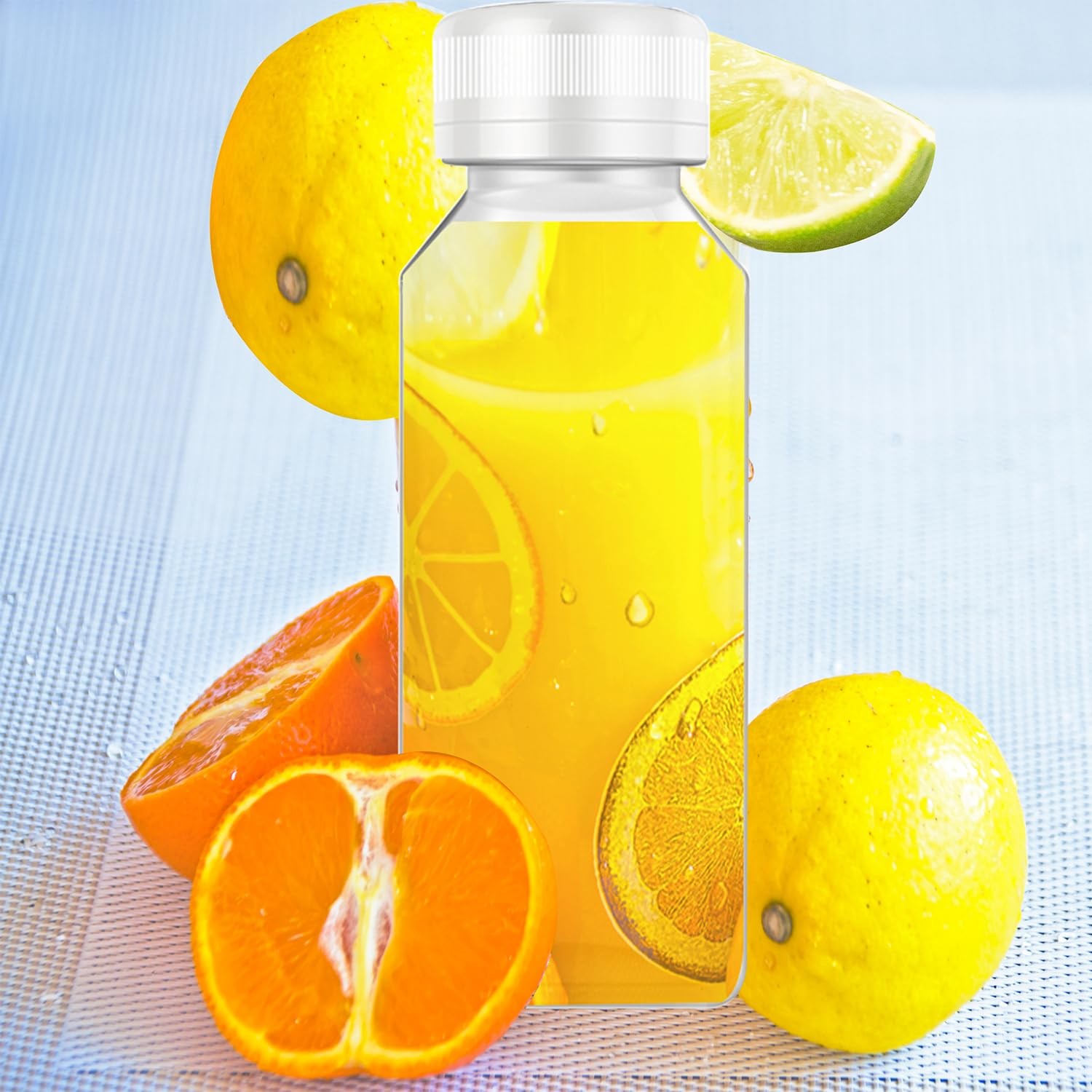 Botellas de plástico para jugo de 4 oz, para shots de jengibre a prueba de fugas