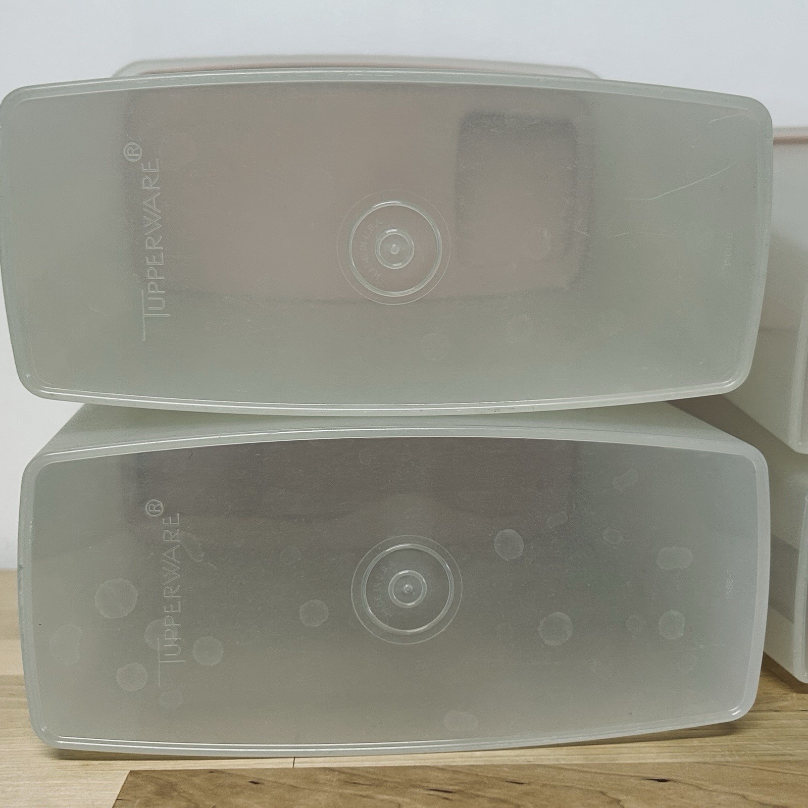 Vtg Pink Tupperware Lot 7pc Modular Mates Lids Pantry Containers Store Organize