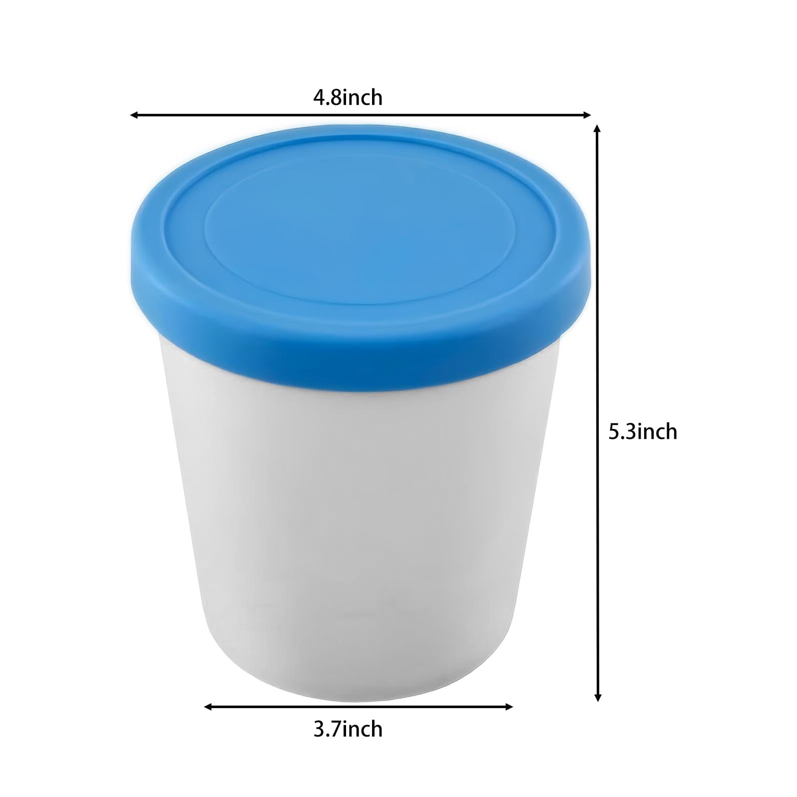 32 Oz Ice Cream Containers for Homemade Ice Cream Containers with Silicone Li…