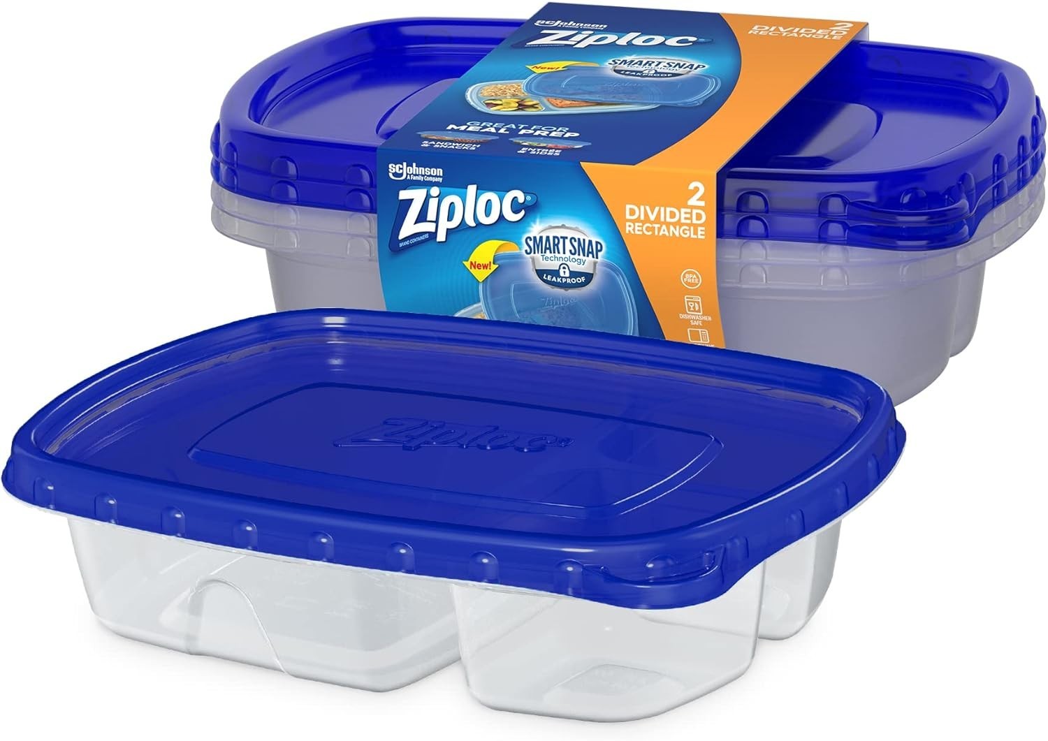 Airtight & Leak-Resistant Meal Prep Containers – 2 Count, Microwave Safe