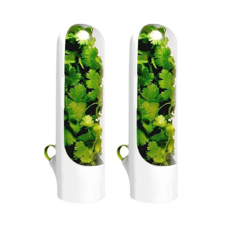 Vegetable Saver Box 1/2/3PCS Herb Saver Storage Container Refrigerator Kitchen