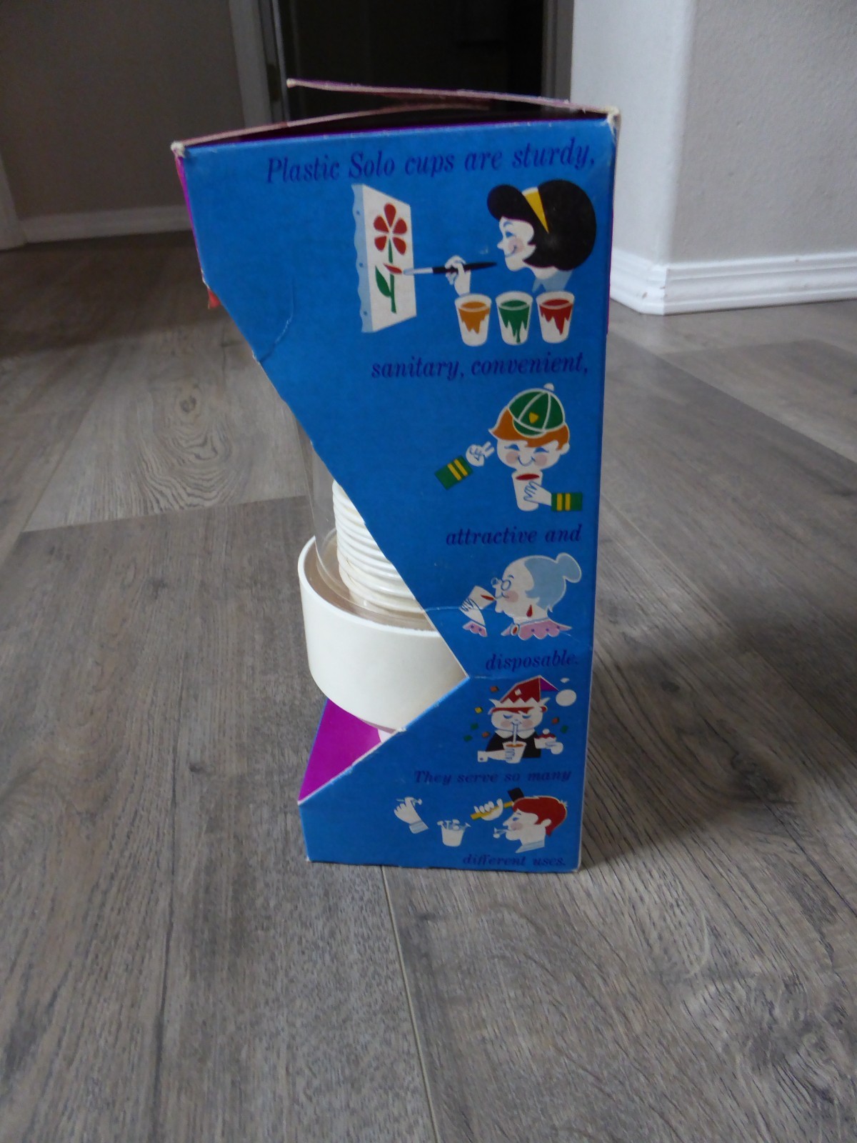 Vintage Solo Cup Dispenser 9 Cups Retro Introductory 3 Sizes NEW UN-USED