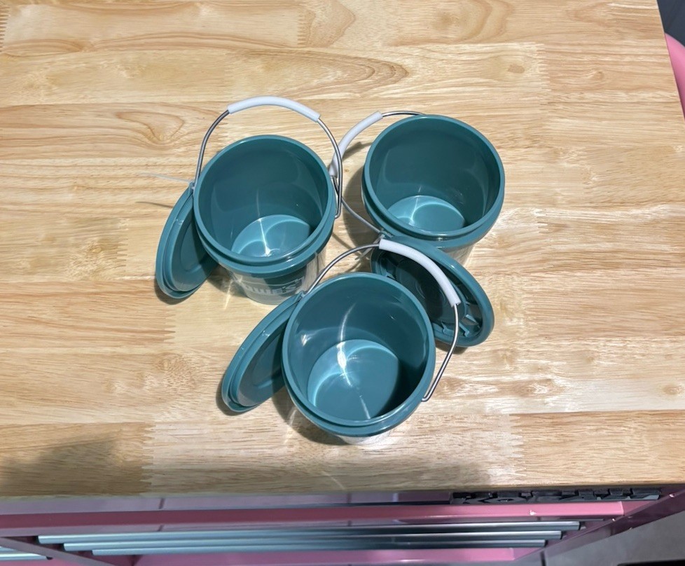 Teal Lowe’s Mini Bucket With Lids Lot of 3 NEW 2026 RELEASETIKTOK VIRAL