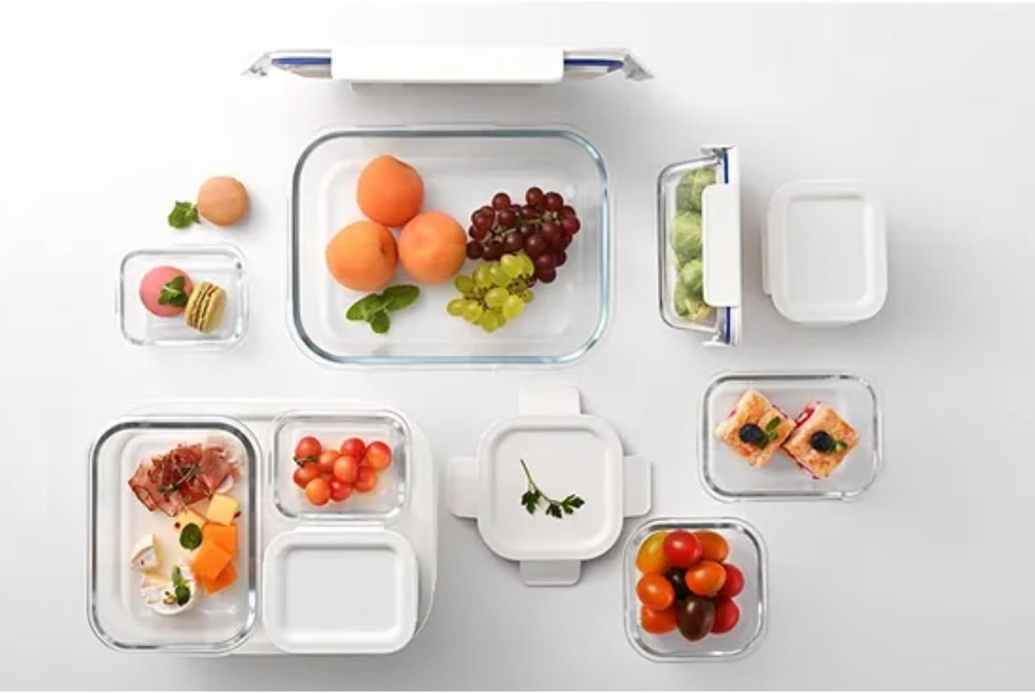 LNG214S4W the Clear Heat-Resistant Borosilicate Glass Food Storage