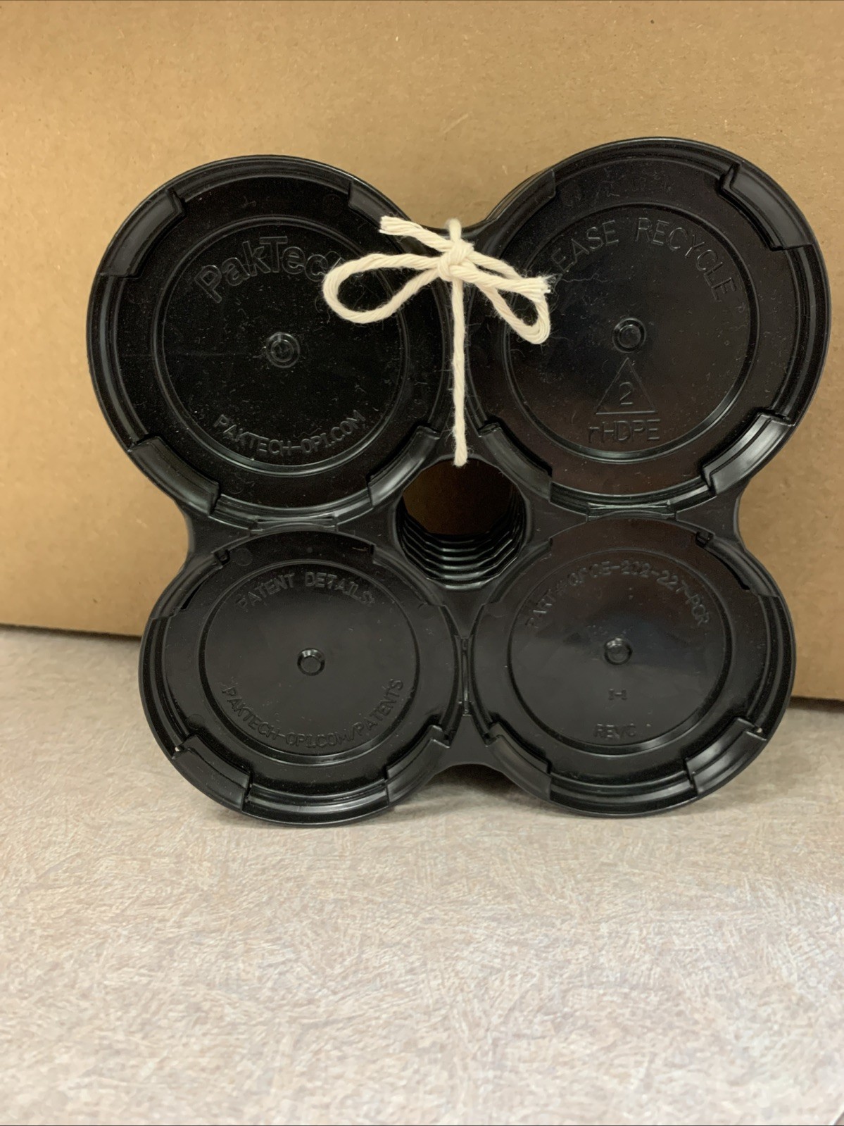 PakTech Black Can Ring Carrier 4pk, Quantity 6, New, Fits 12oz-16oz Cans