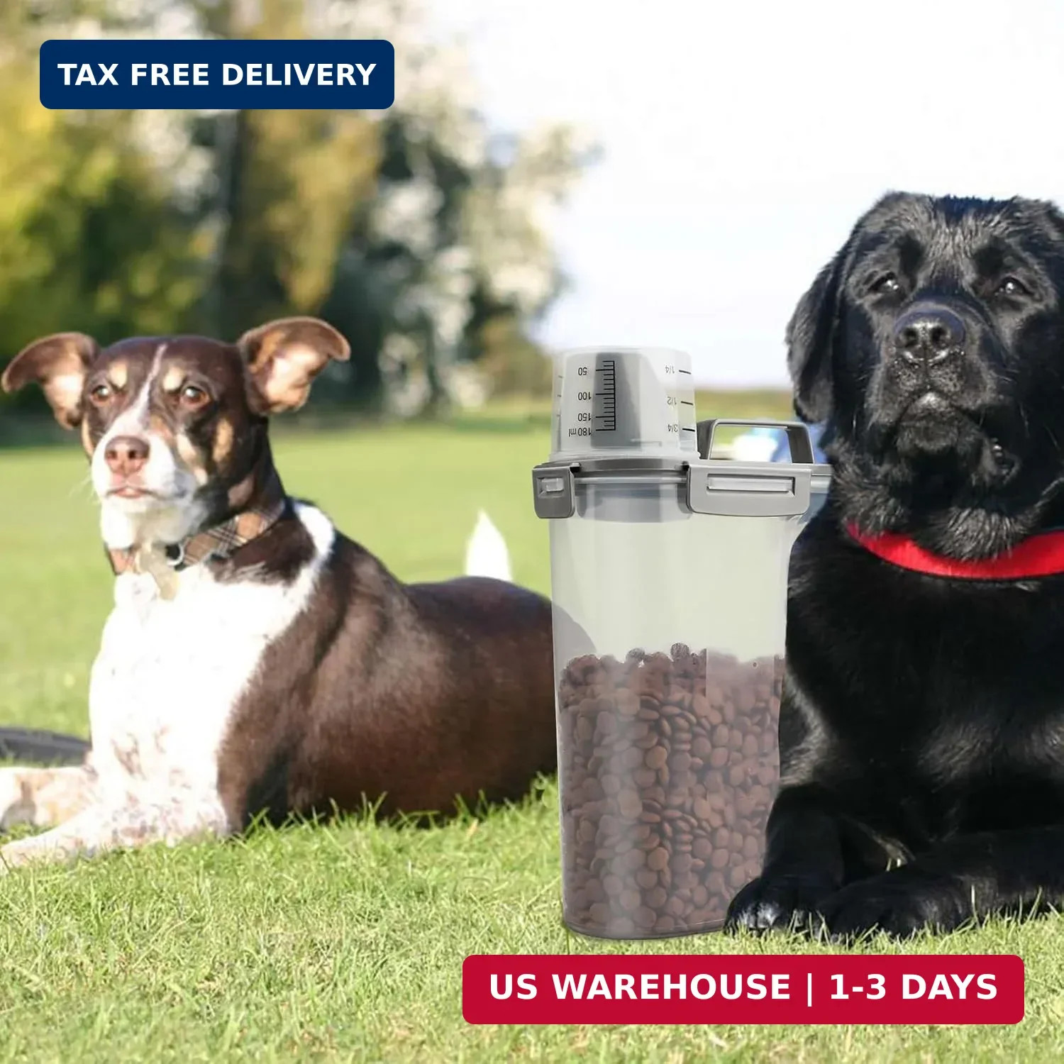 TIOVERY Upgraded Dog Food Storage Container Small, Cat Food Container Airtight,