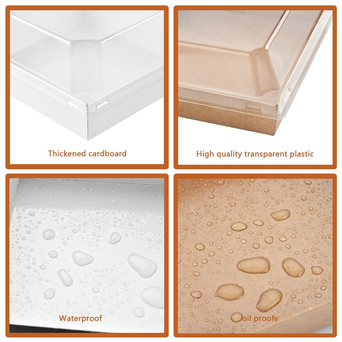 Karasmay 100 Pack Charcuterie Boxes with Clear Lids – Eco-Friendly, Portable,…