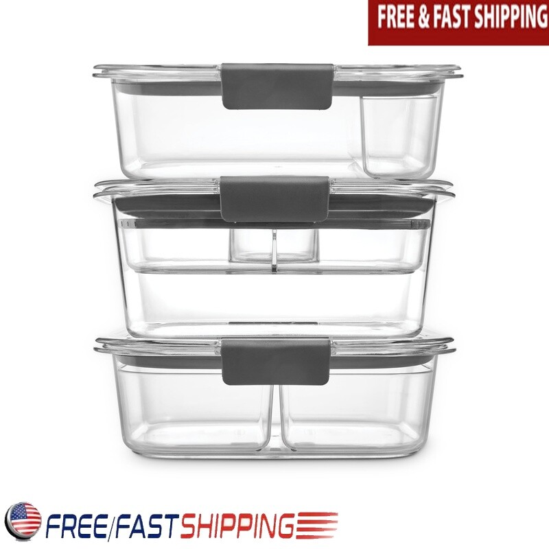 Leak Proof Food Storage Containers Meal Prep Bento Box 12 Piece Set BPA Free New