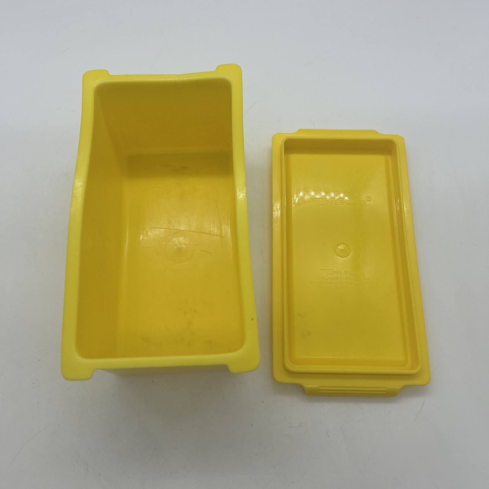 Tupperware Retro Butter Dish Yellow Australia Snap Lid Vintage