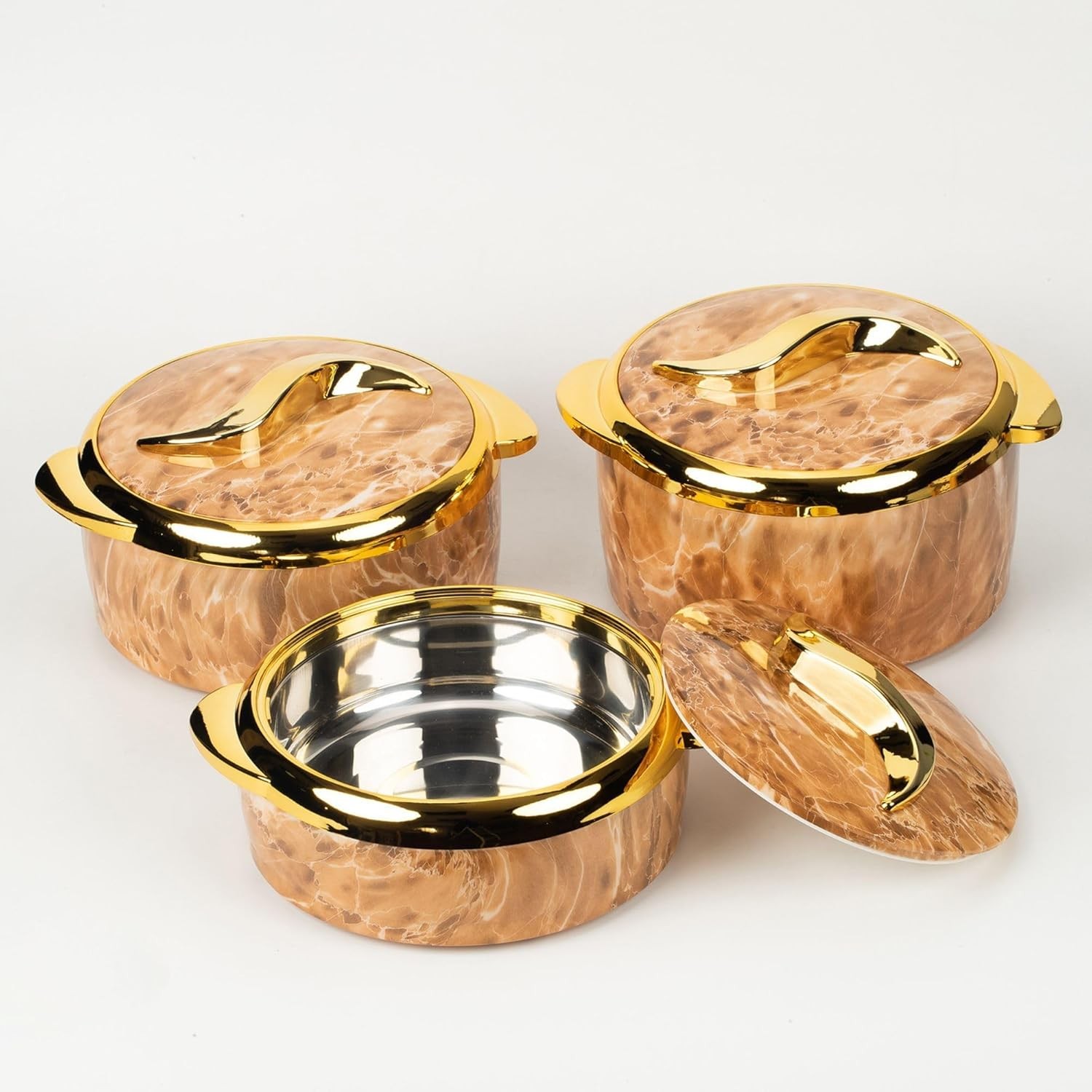 Insulated Thermal Contaner 3pcs Set 1.5L/2.0L/2.5L Food Warmer Bowls with Lids