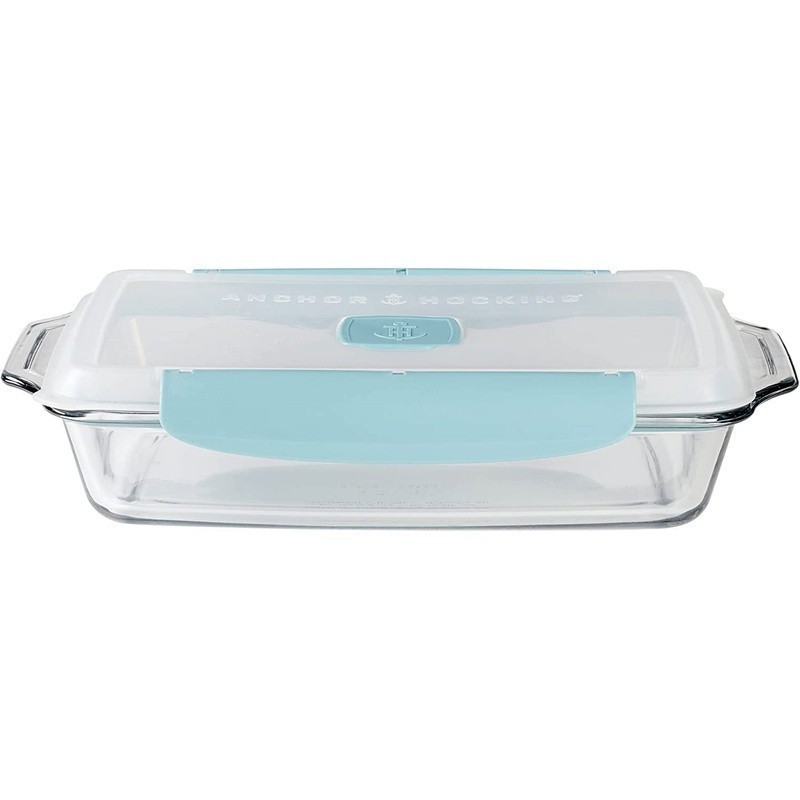 TrueLock BPA-free Locking Lid Bakeware Glass Dish Tempered Oven Safe Storage New
