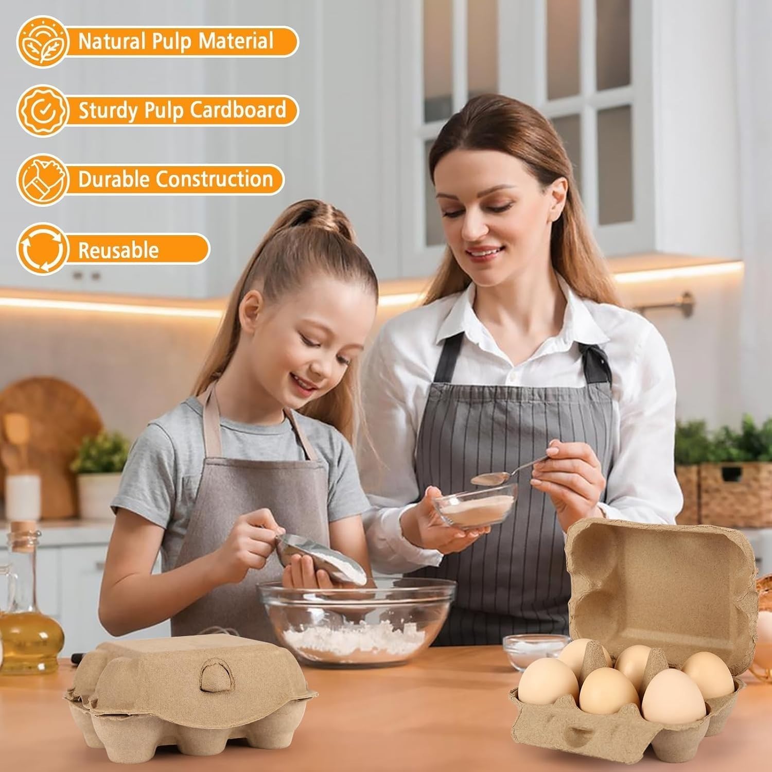 20 Pack Egg Cartons Cheap Bulk, 6 Count Egg Storage Containers Holder, Sturdy…