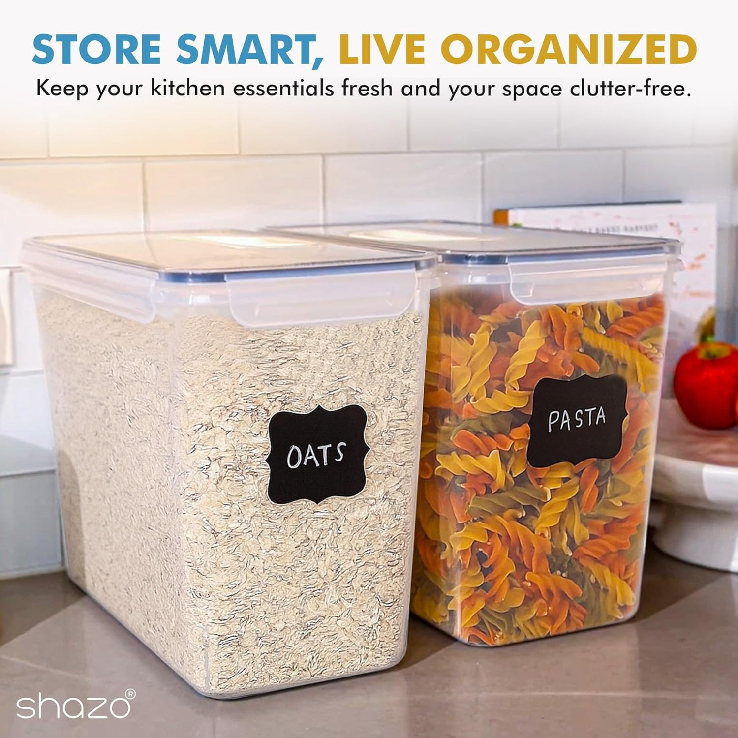 2 PC (11L | 372 Oz) Flour Sugar Storage Containers with Easy Carry Handle – P…