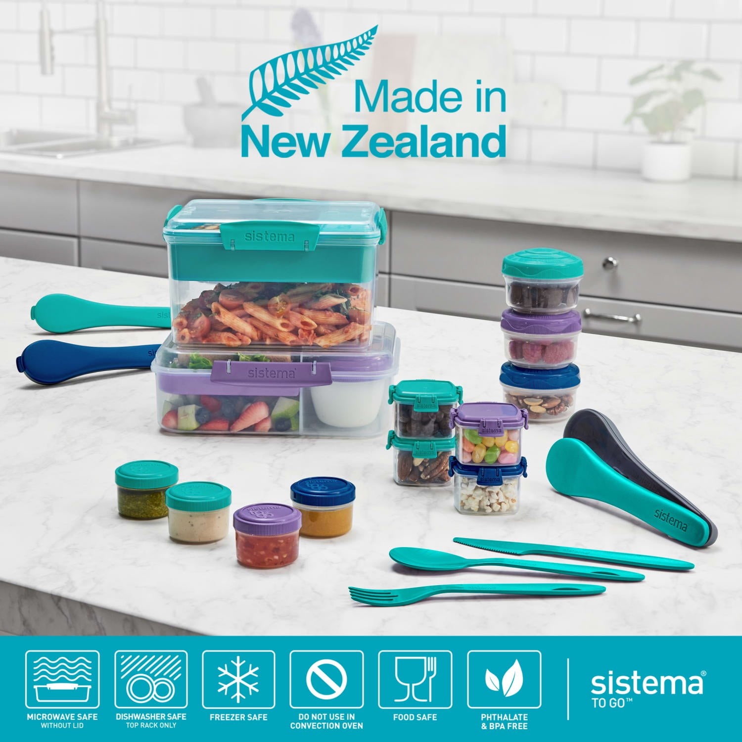 Sistema Mini Bites Small Snack Containers, 3 Pack