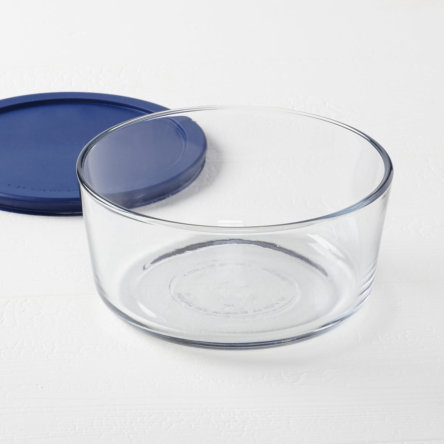 Glass Food Storage Container W/ Lid 7 Cup Round