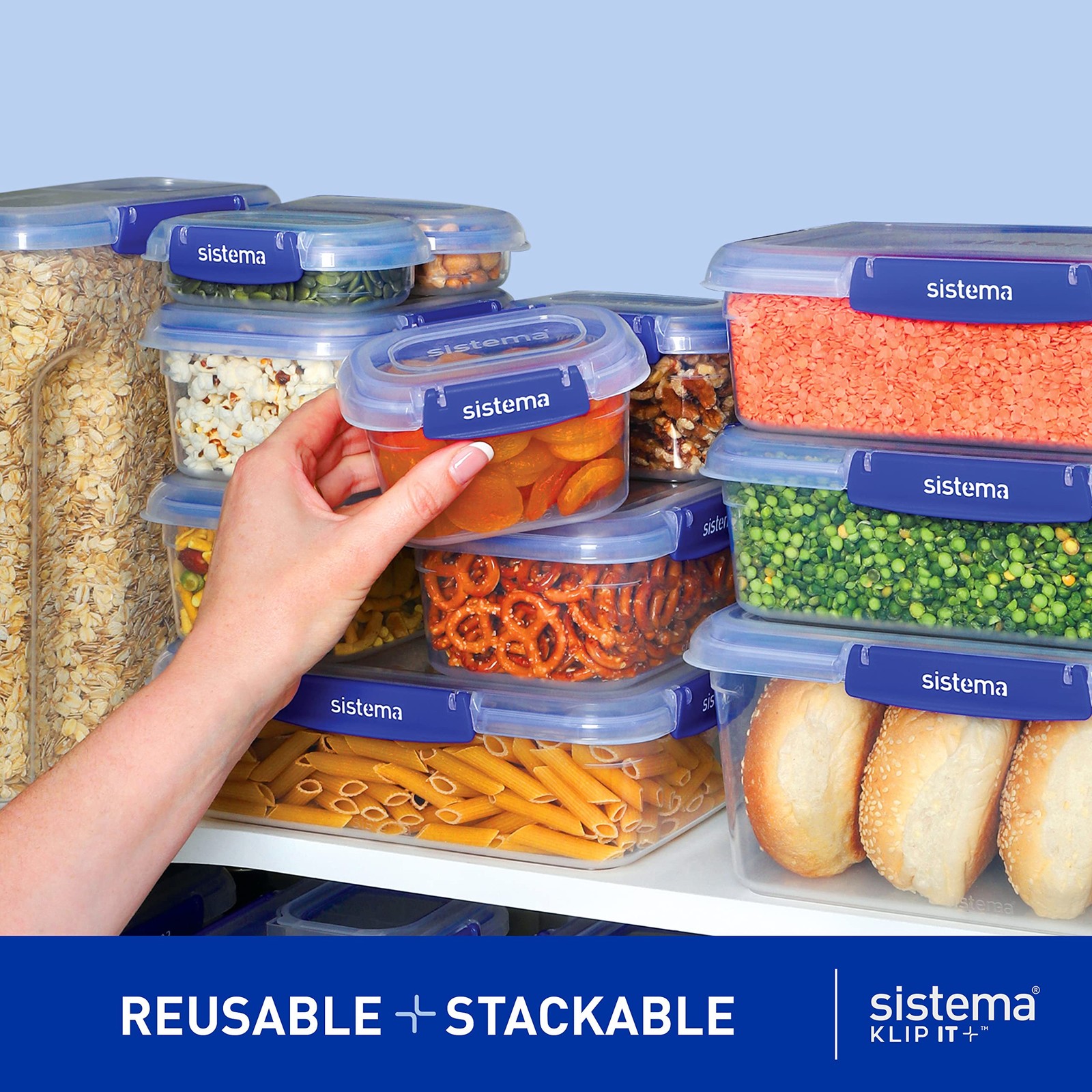 Sistema KLIP IT PLUS Food Storage Container | 5.5 L Square | Airtight & Stack…