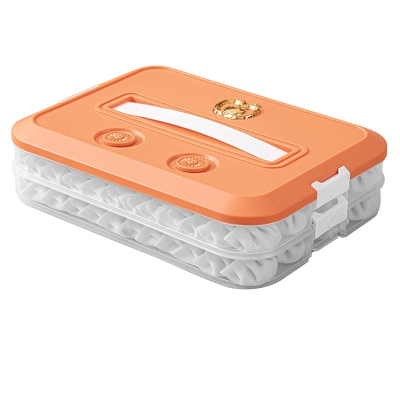 Convenient Locking Dumpling Container Handy Storage Container for Snacks
