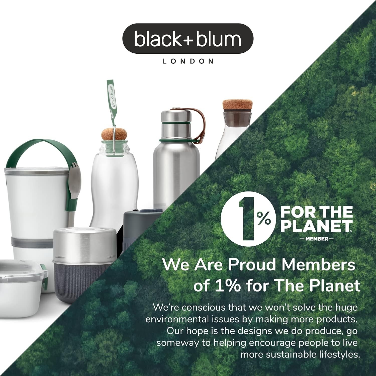 Black+Blum Glass Bowl | Leakproof Meal Prep Lunch Box Food Container 450 ml
