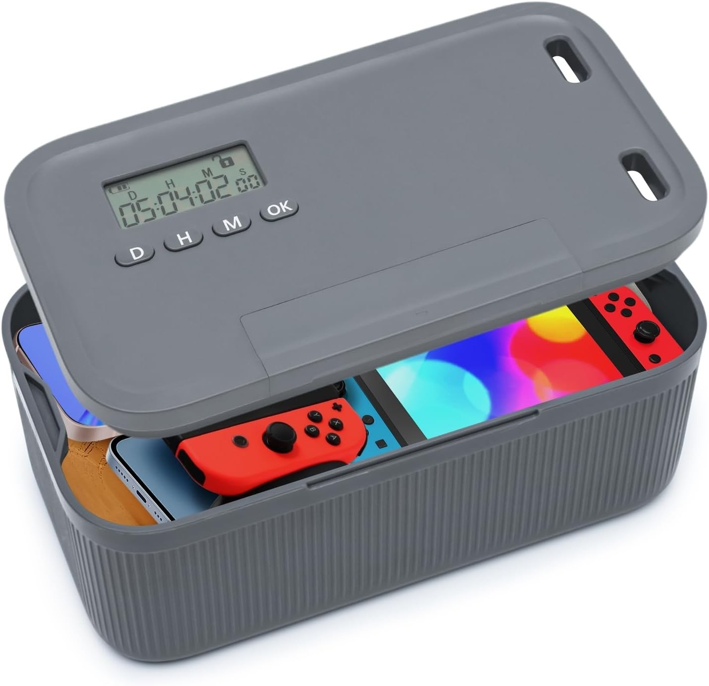 Timed Lock Box for Phone & Snacks | 2-in-1 Smart Lock with Digital Timer & Quick