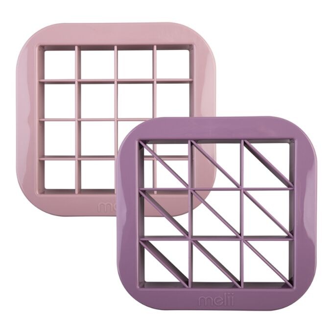 Melii – Luxe Bite Size Sandwich Cutters Pink Purple (Set of 2)