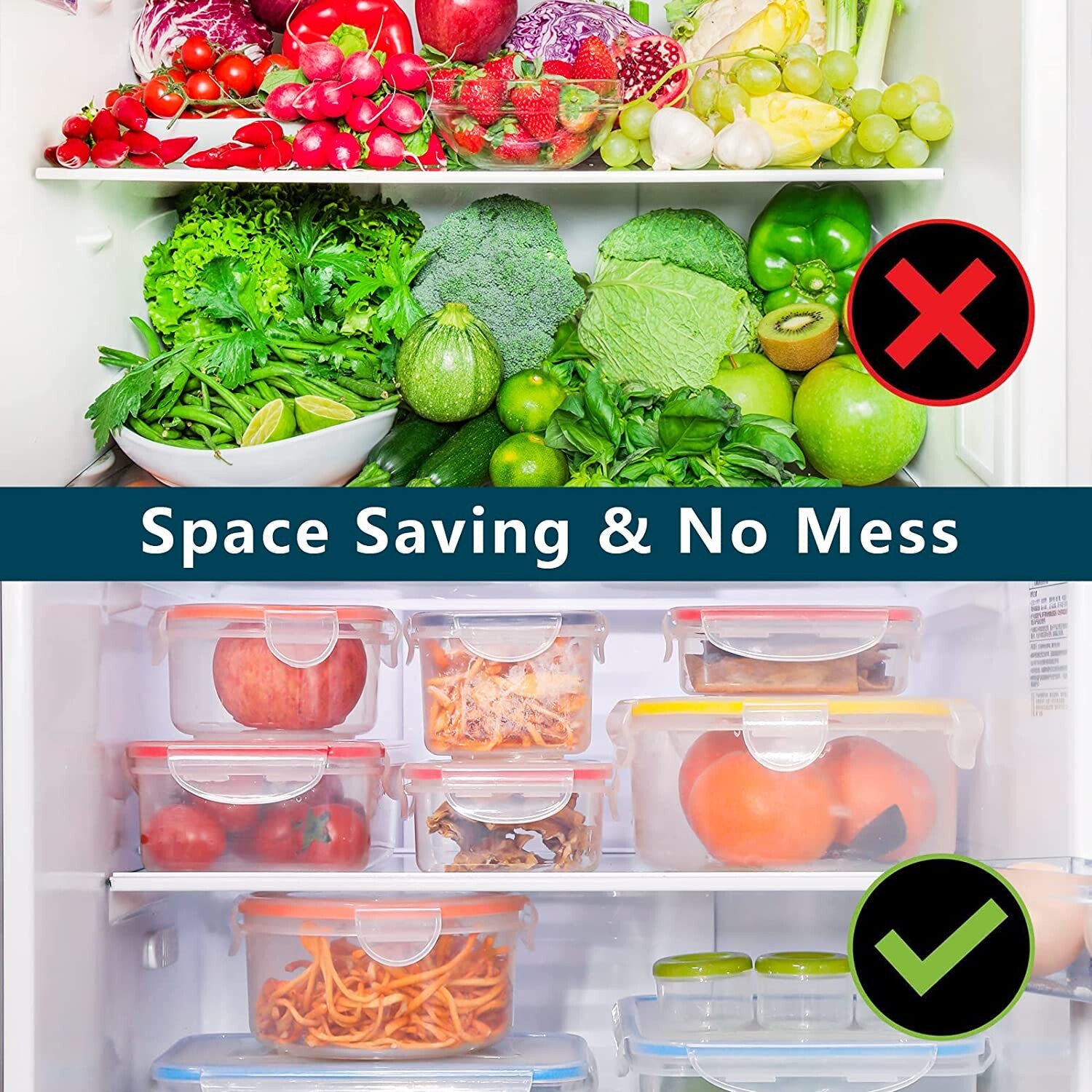 envases de porciones recipientes de Plásticoalmacenamiento alimentos cocina 14PC