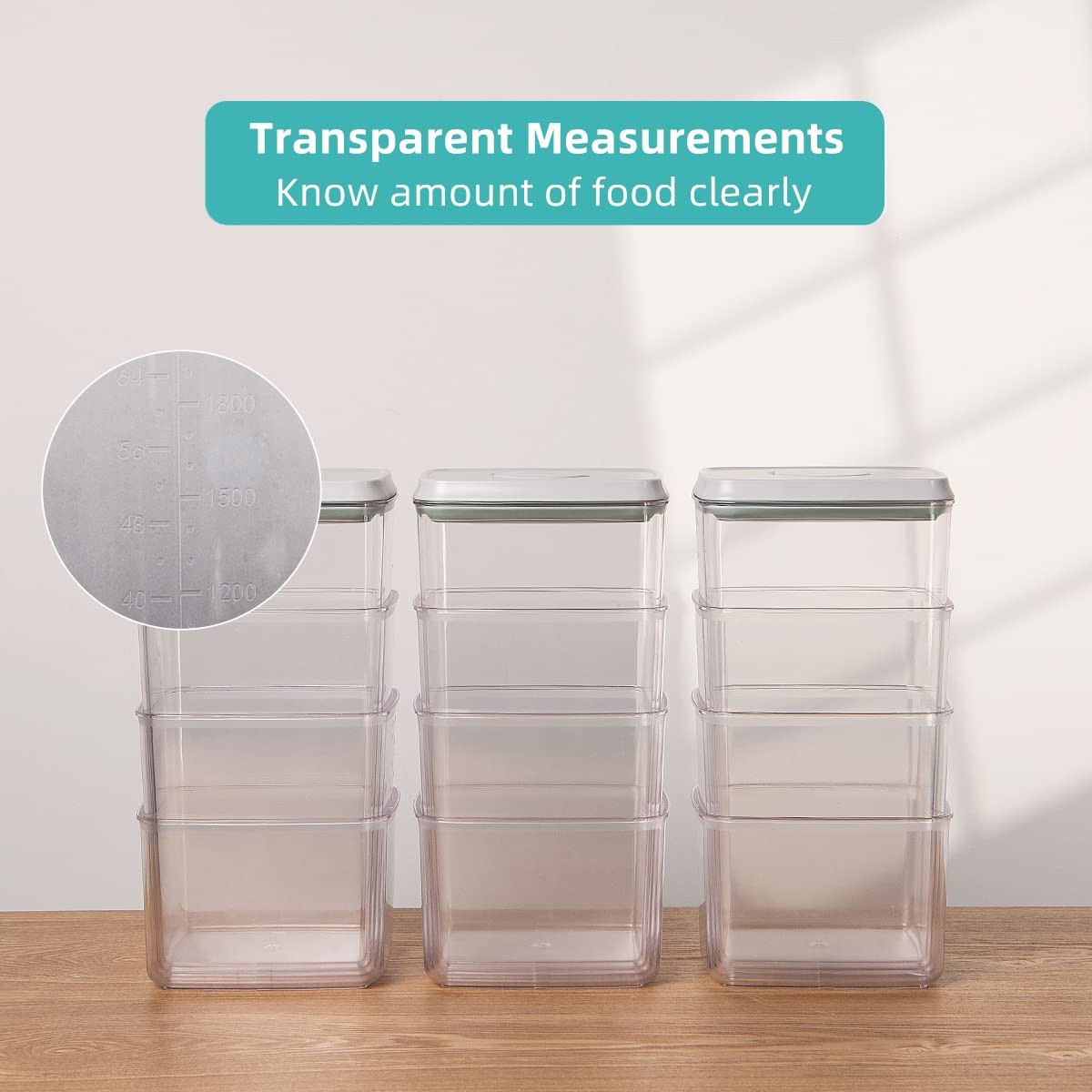 Ankou Food Storage Containers Pop Airtight 1200ml, 8 Pcs Set (1)