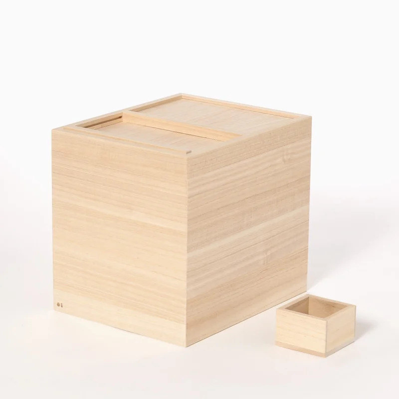 Azumaya wood rice box for 10kg Paulownia with 1 go measure Kiribako Japan New