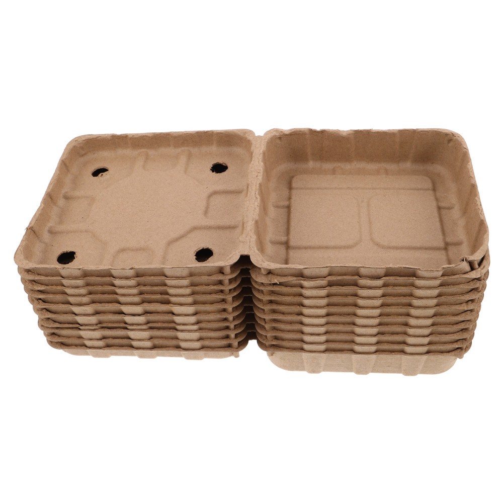 10 Pcs Biodegradable Strawberry Box Paper Cartons Blueberry Storage Basket