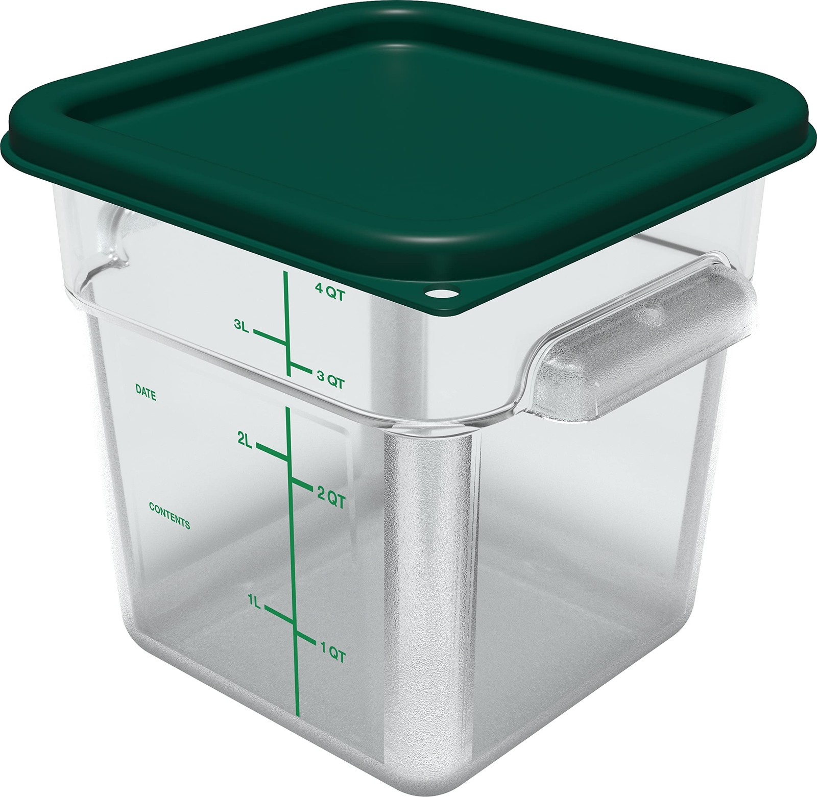 Carlisle FoodService Products Squares Square Food 4 Quart Container, Clear