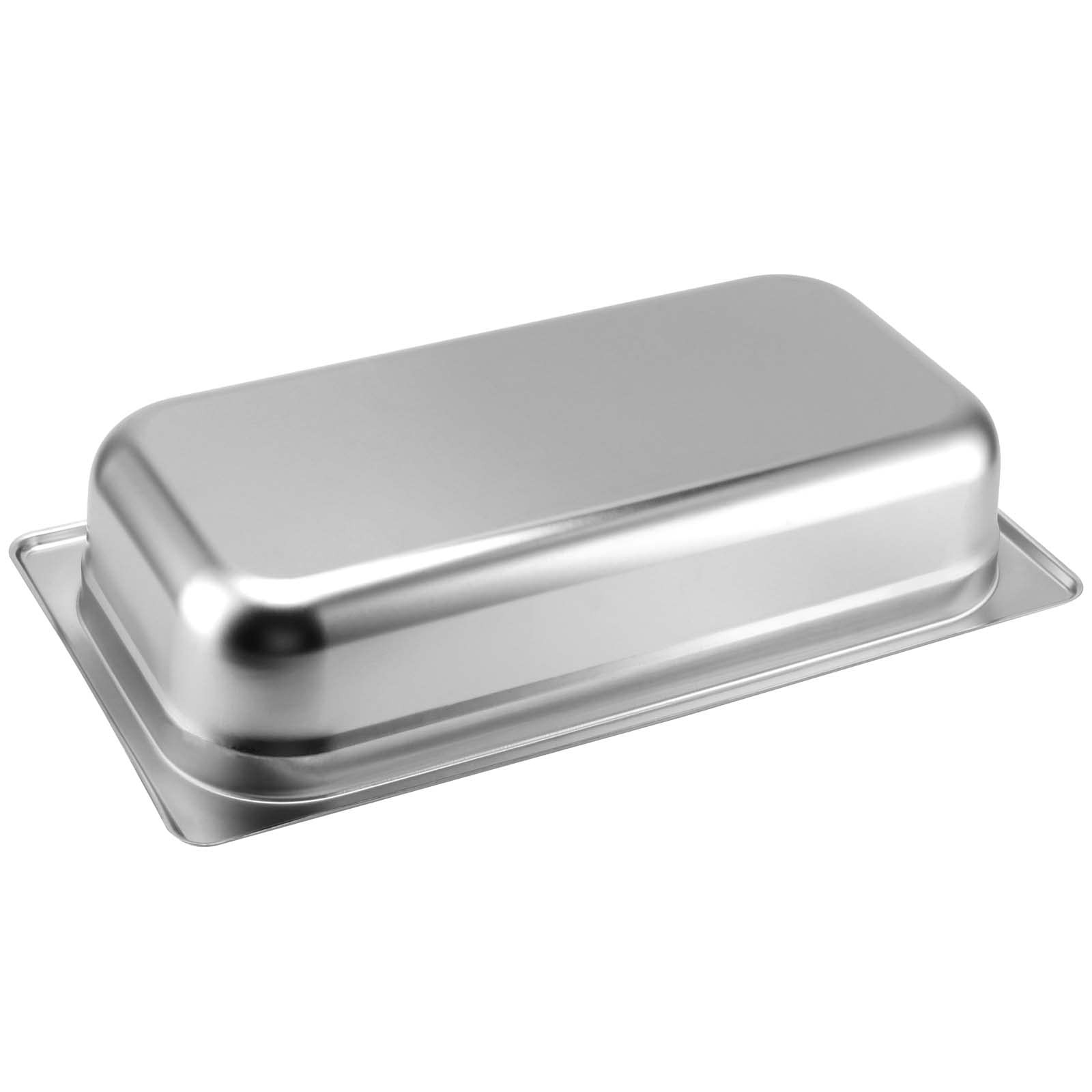 8 Pack Steam Table Pan 1/3 Size x 2.5 Inch Deep, Stainless Steel Anti-Jamming…