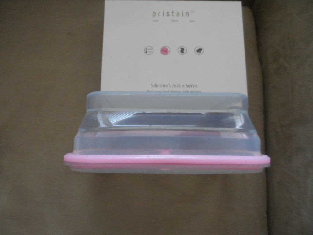 PRISTAIN Orchid Pink 1500 ml Collapsible Food Box Silicone Cook n Serve ECO