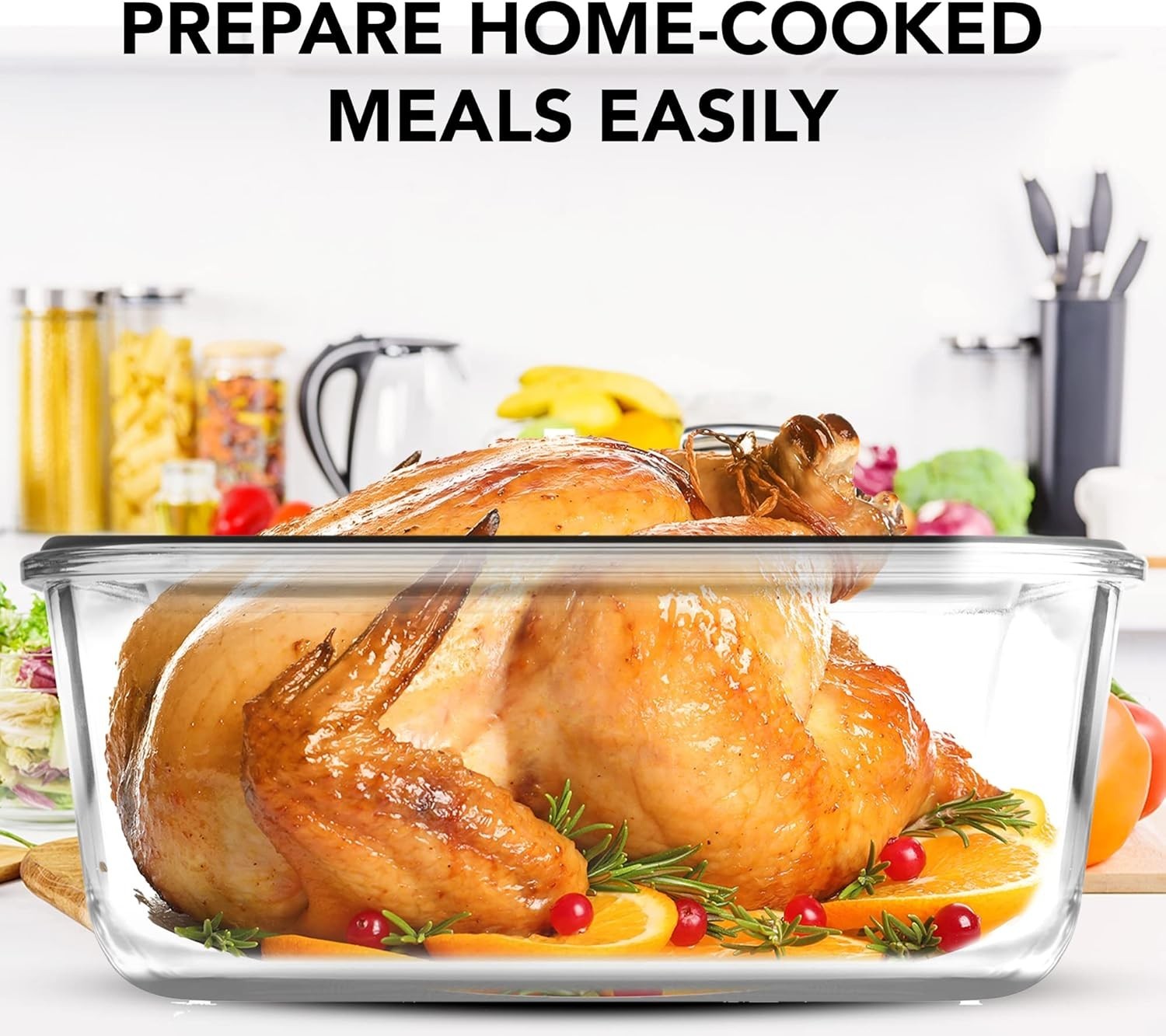 80 Oz Glass Food Storage Containers – Airtight and BPA-Free Set of 4