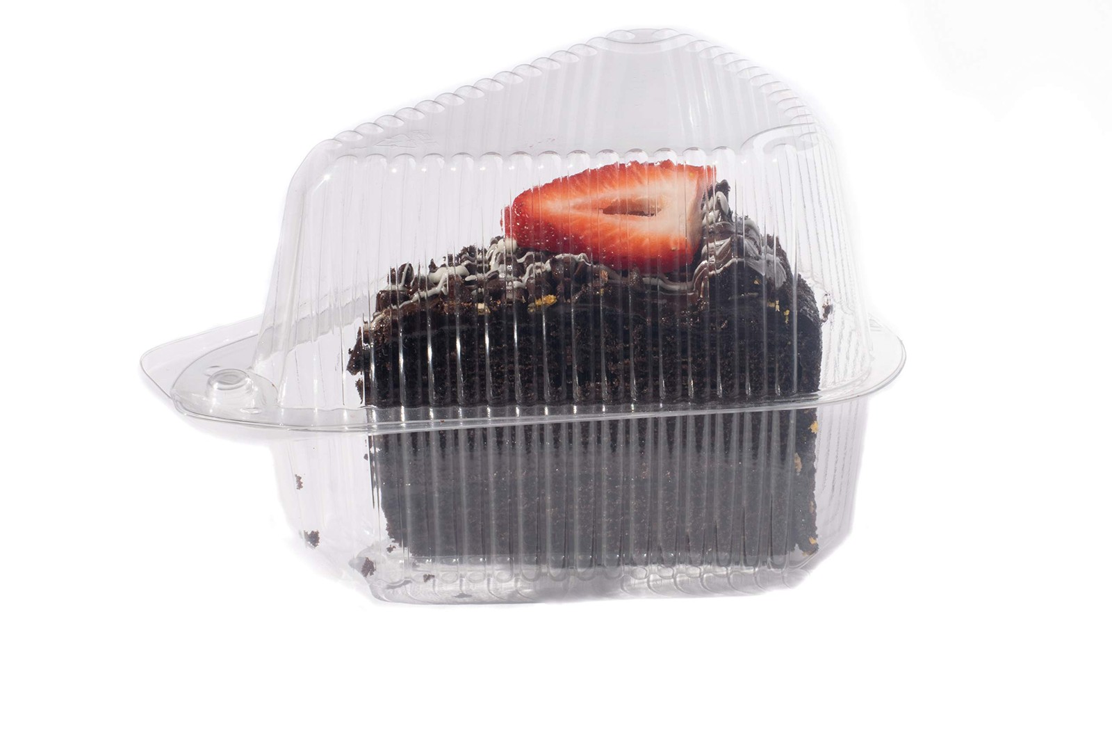 Hinged Clear Singleslice Pie/cake/cheesecake Container high Dome Lid 20 Pieces