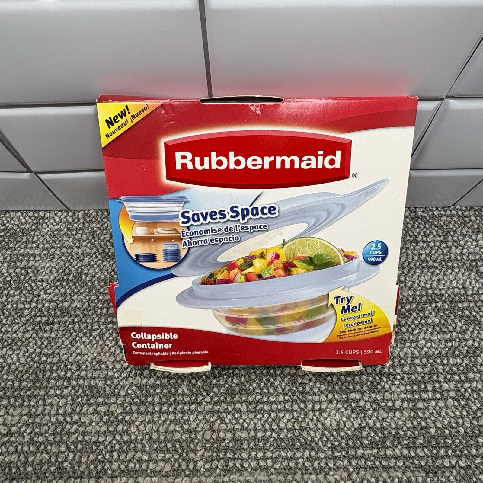 Rubbermaid COLLAPSIBLE 2.5 Cup Food Storage Container Discontinued HTF HG2
