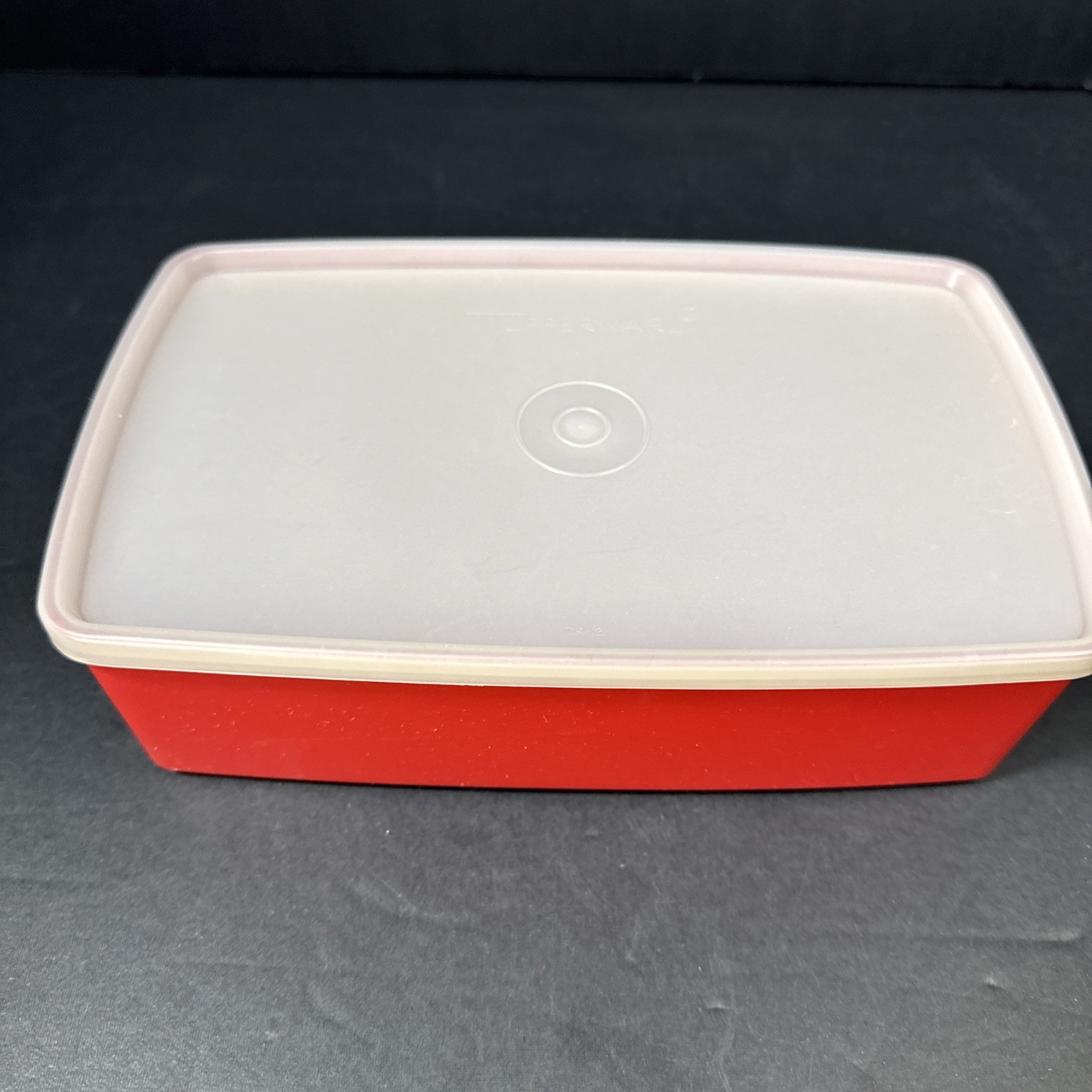 Tupperware Pac N Store Paprika Rectangular Container 713-14 With Lid