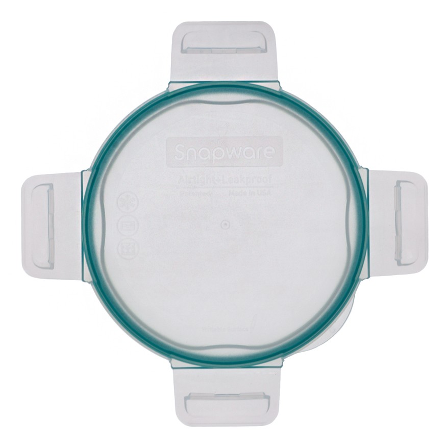 Snapware 7201R-PC Total Solutions Lid W/ Teal Gasket (4-Pack) – Made in USA