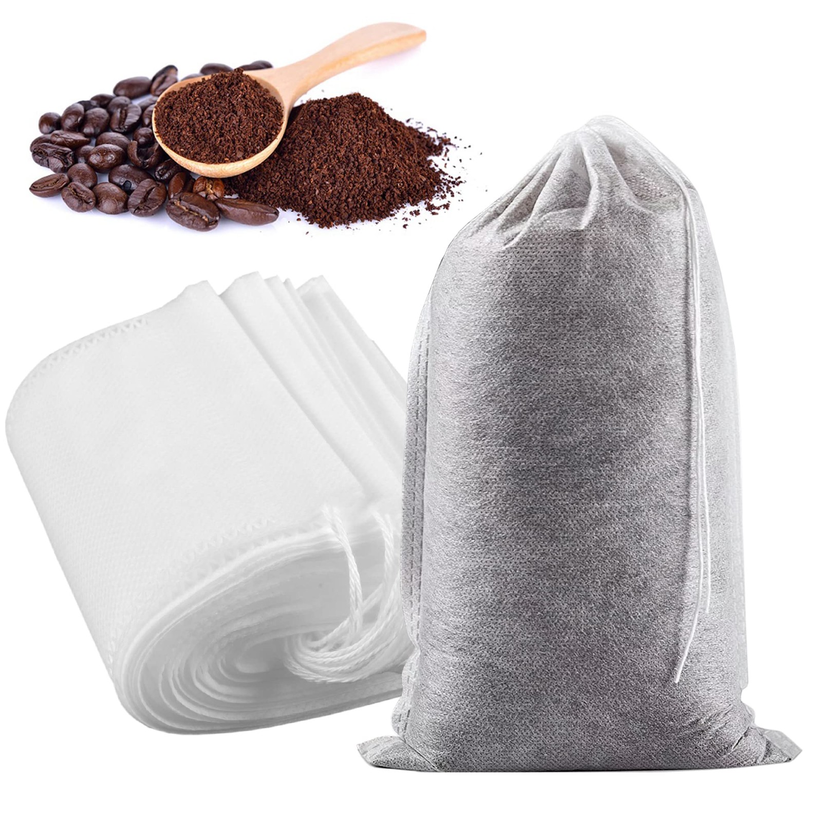 Yzurbu 200pcs 4”x6” Cold Brew Coffee Filter Bags, – 4”x6”, White