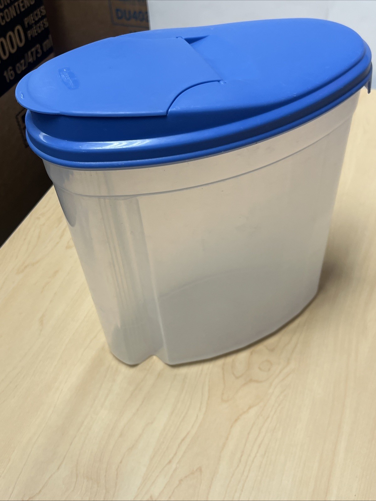 Vtg Rubbermaid Servin Saver Cereal Storage Container 1.5 Gallon BLUE w EZ Lid #5