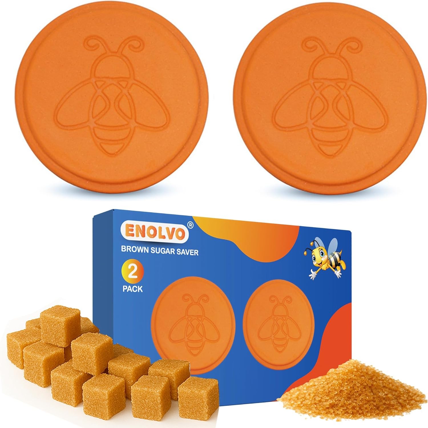 Terracotta Brown Sugar Saver- Brown Sugar Keeper Disc to Maintain Food Moisture