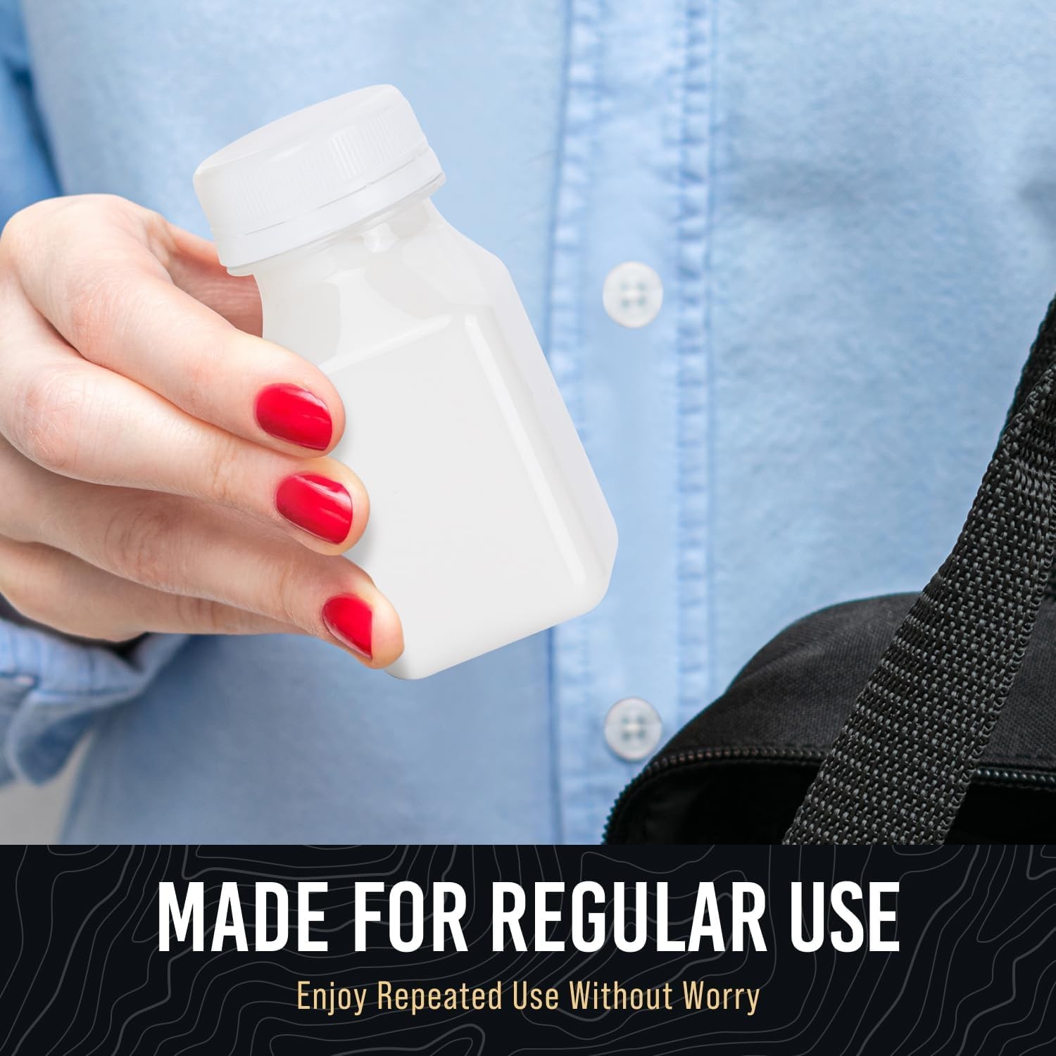 10PCS 2oz Plastic Shot Bottles with Caps Leakproof BPA Free